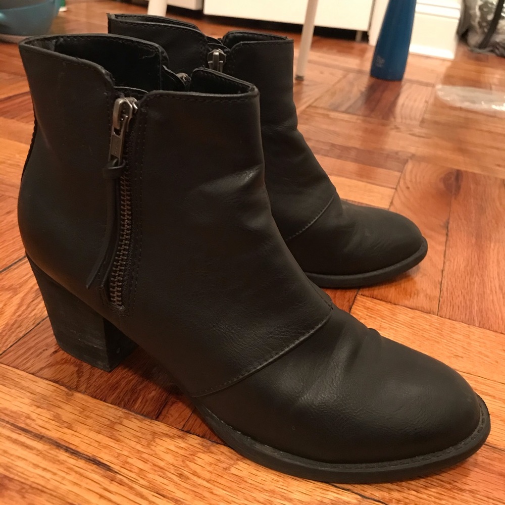 Black ankle booties